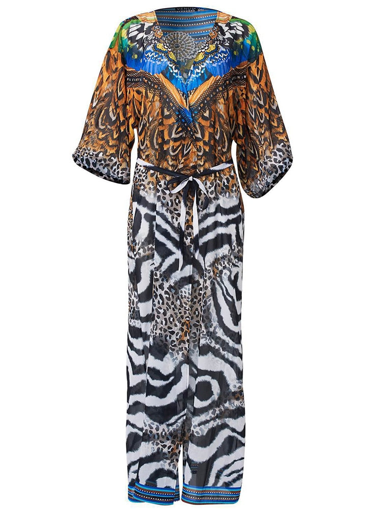 Leopard Chiffon Cover-Ups