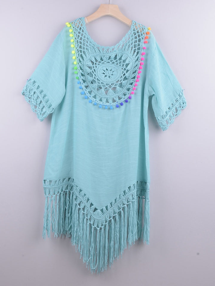 Mandala Crochet Fringed Cover-Up