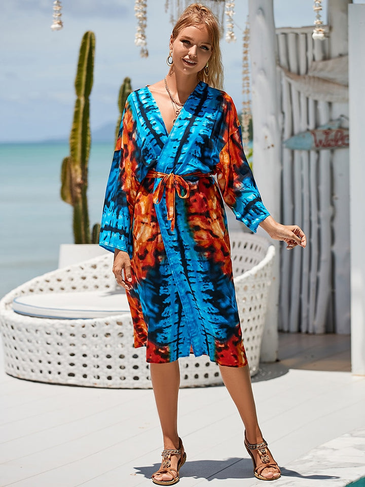 Tie Dye Beach Kimono Cover-Ups