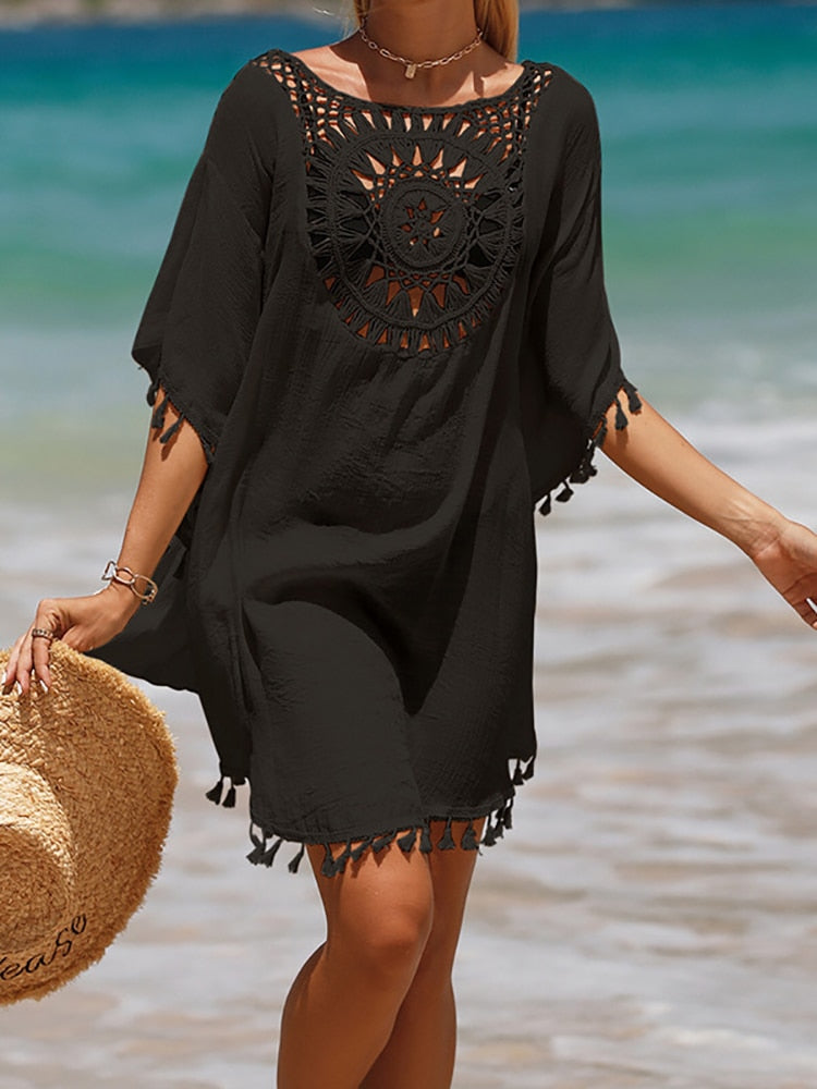 Crochet Boho Tassell Cover-Ups