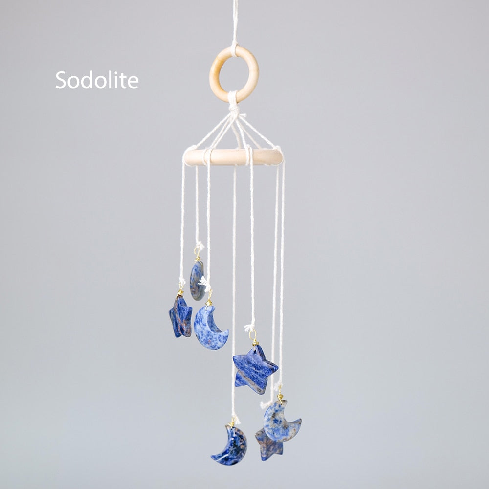 Crystal Gemstone Sun & Moon Windchime