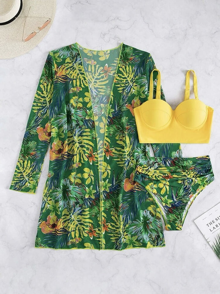 Bohemian 3 Pieces Sets Swimsuits And Cover-Ups Set