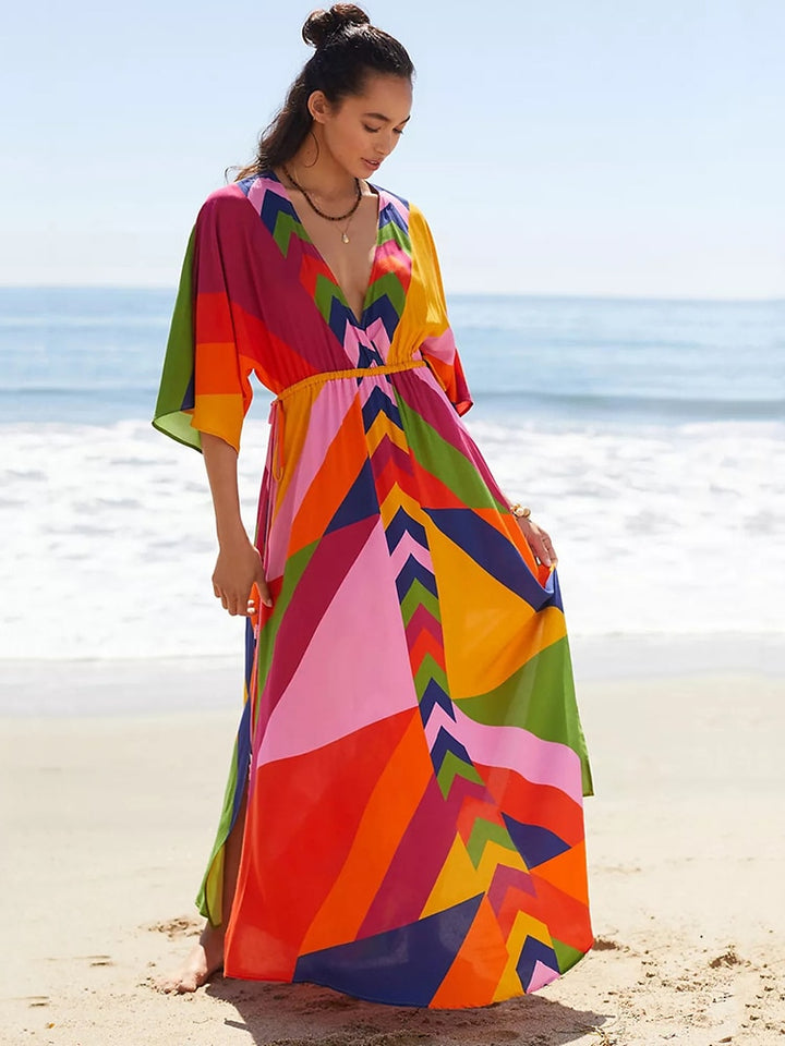 Colourful Boho Arrow Beach Dress