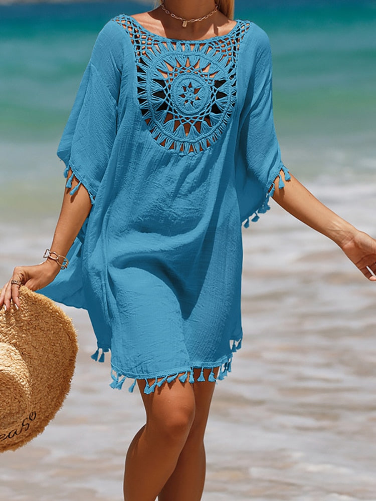 Crochet Boho Tassell Cover-Ups