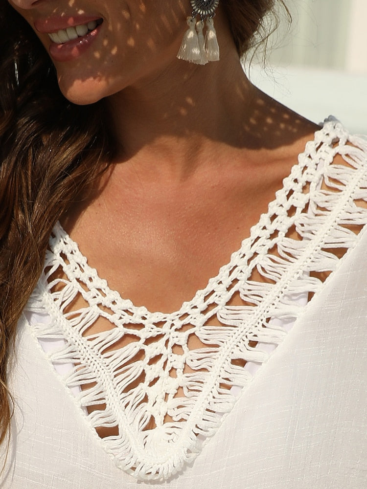 Crochet Backless  Cover Up