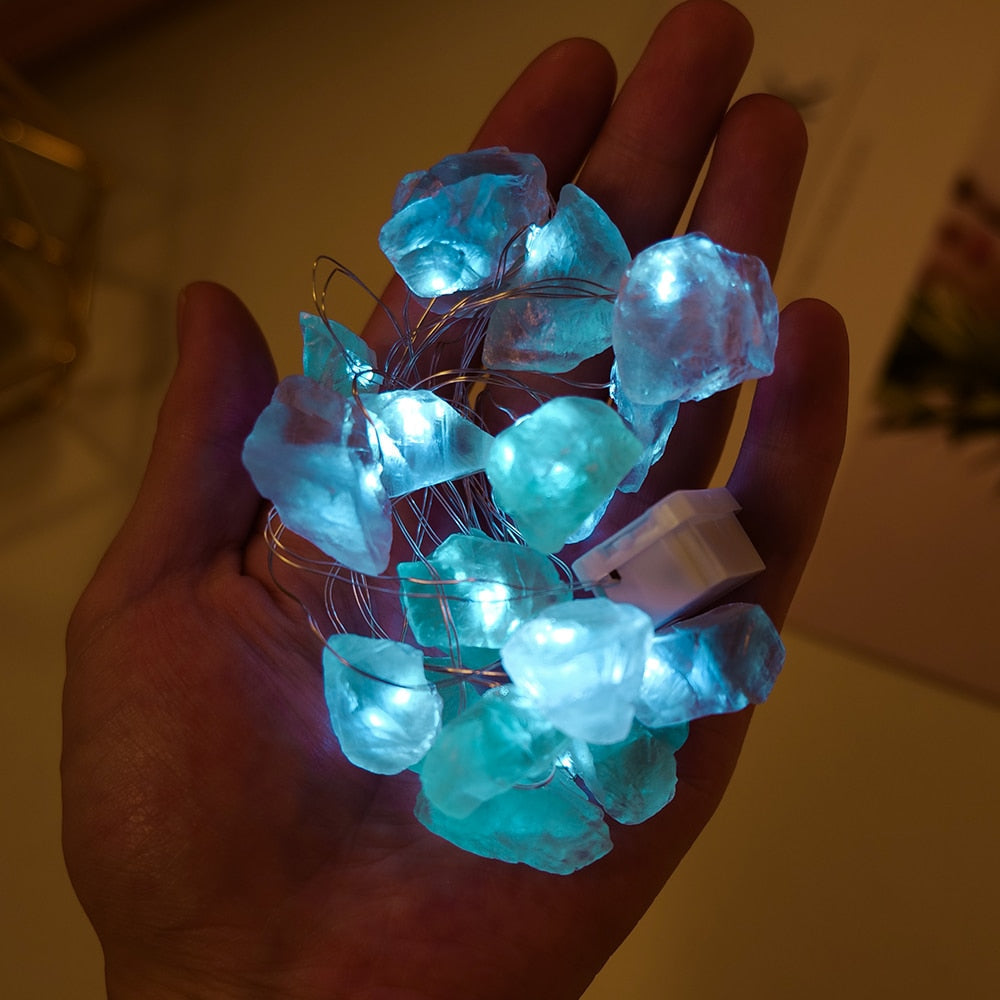 Celestite Crystal String Fairy Lights