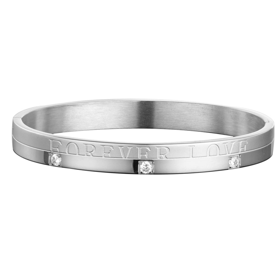 Forever Love Bling Cuff Bangle