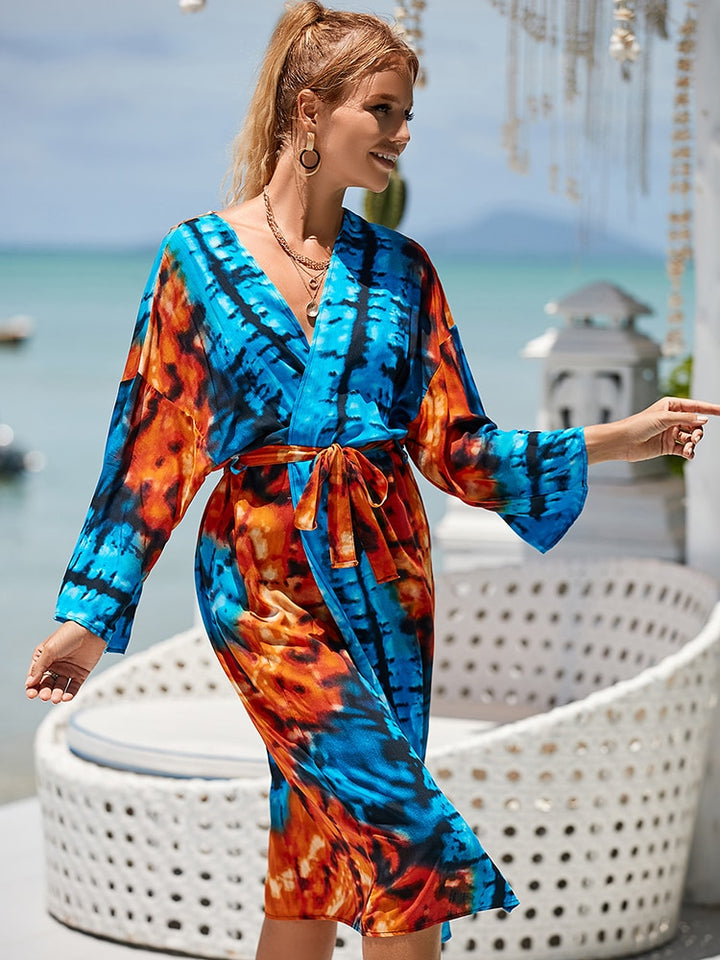 Tie Dye Beach Kimono Cover-Ups