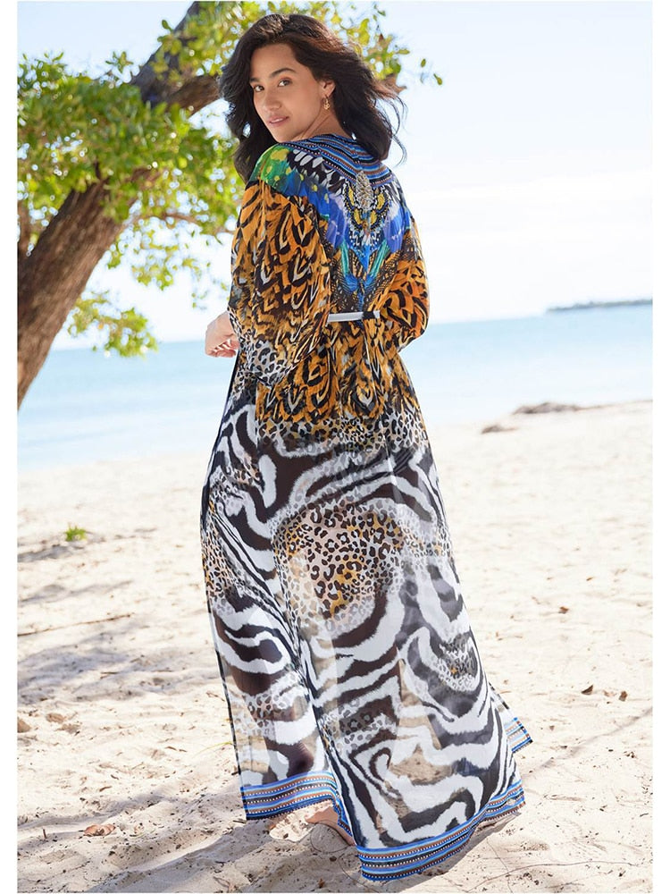 Leopard Chiffon Cover-Ups