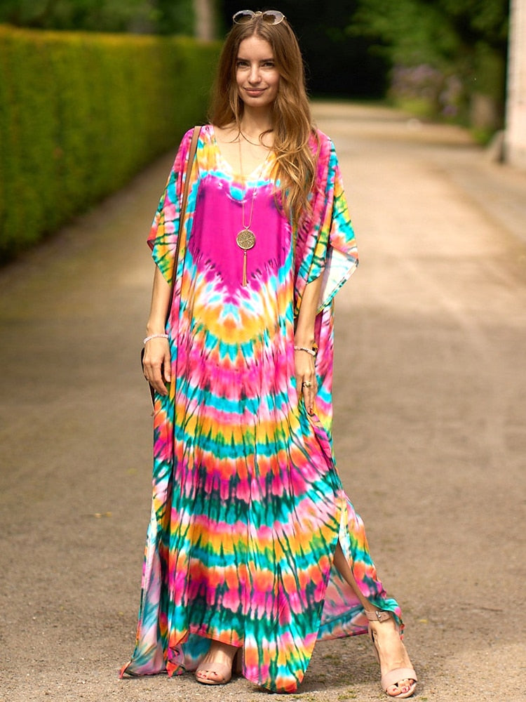 Colourful Tie Dye Oversized Kimono – The Essential Living Warehouse