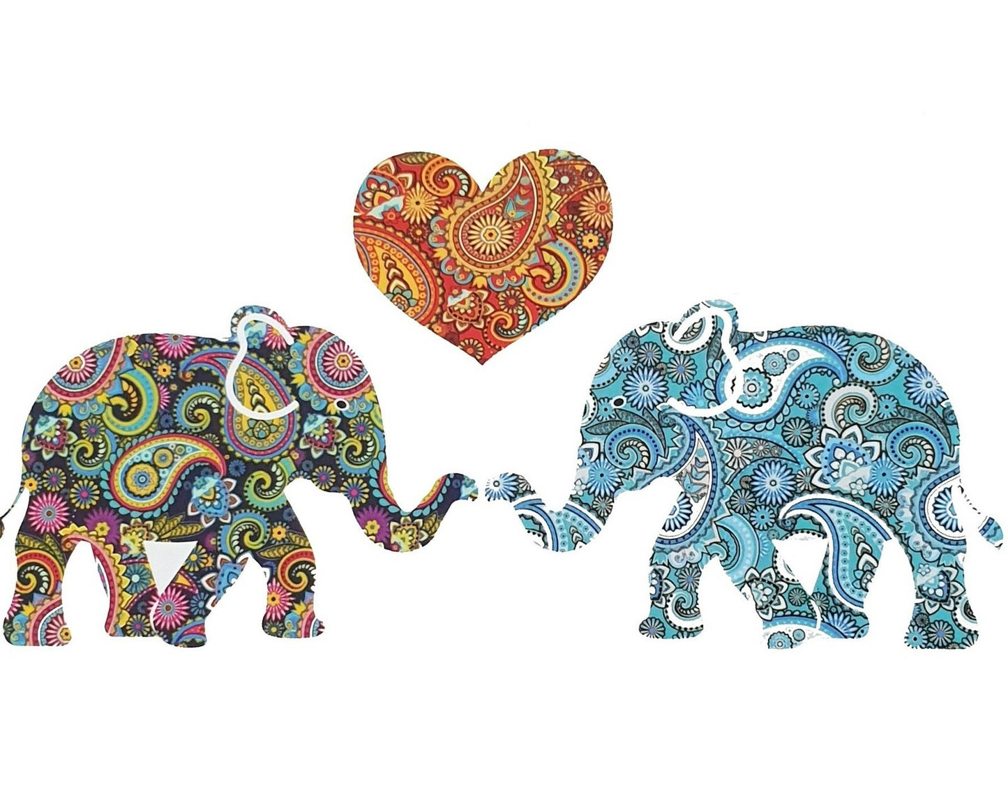 Triskele Arts Cards PAISLEY HEART ELEPHANTS