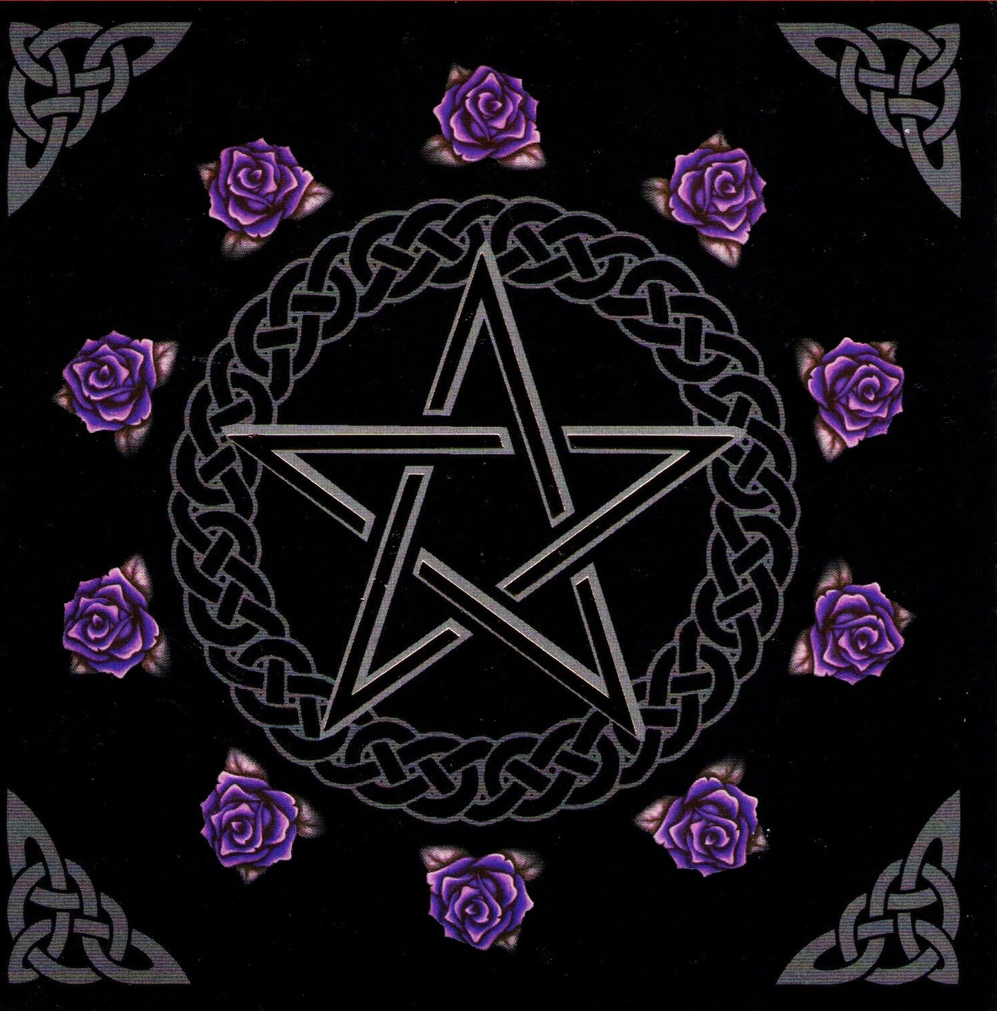 Triskele Arts Cards PENTAGRAM PURPLE ROSE