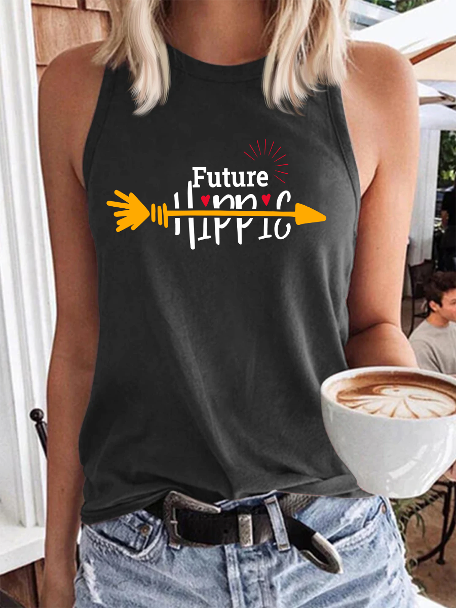Future Hippie Tank Top- Black