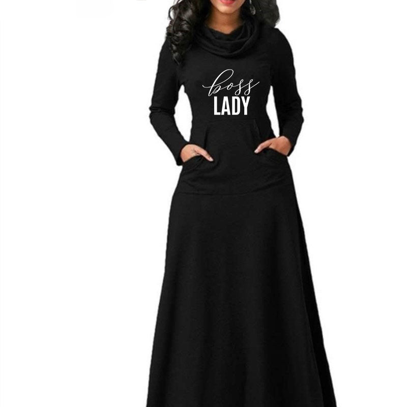 Boss Lady Long Sleeve Maxi Dress