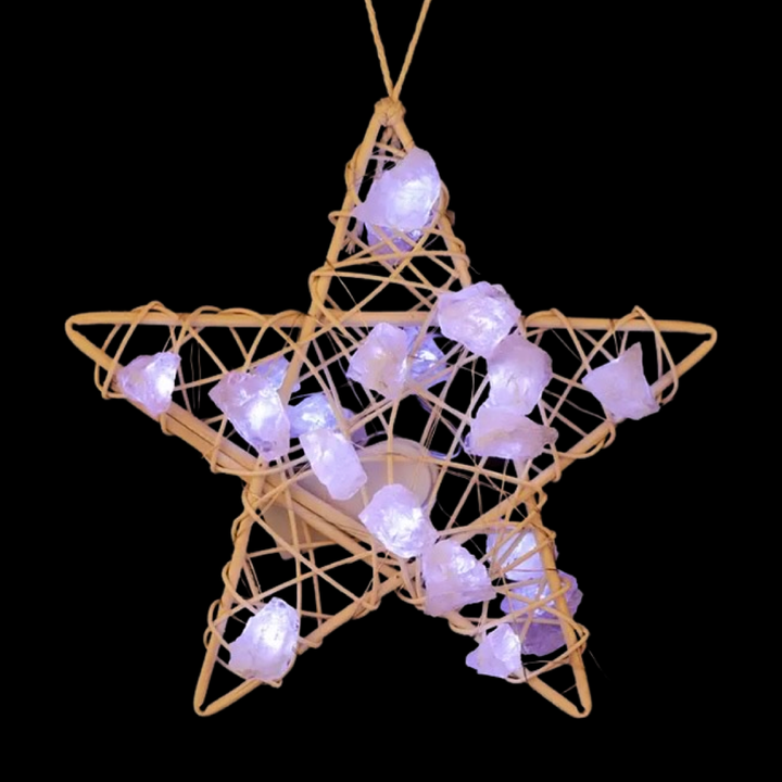 Rattan Crystal Star Light Decoration