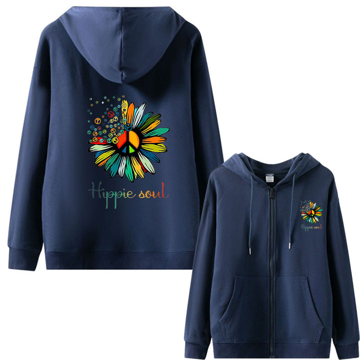 Hippie Soul  Zipper Hoodie