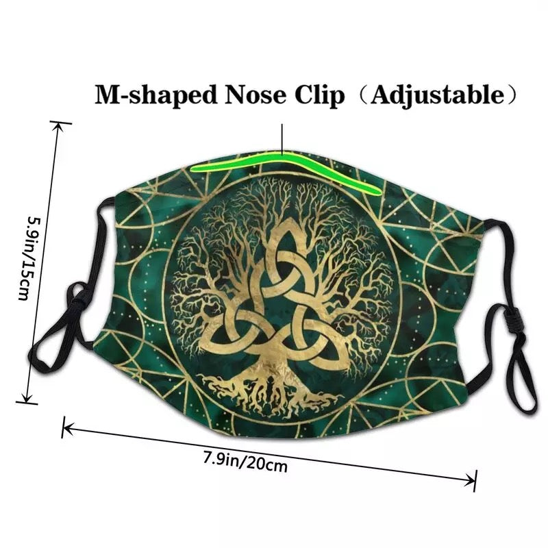 triquetra Tree of Life Face Mask