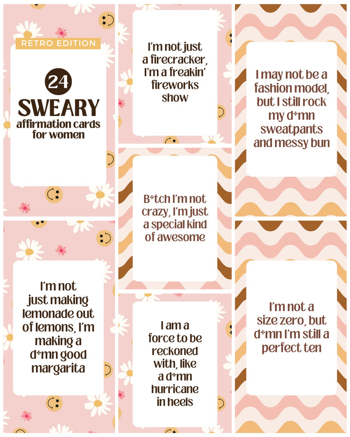 Pretty Sweary Affirmation Cards
