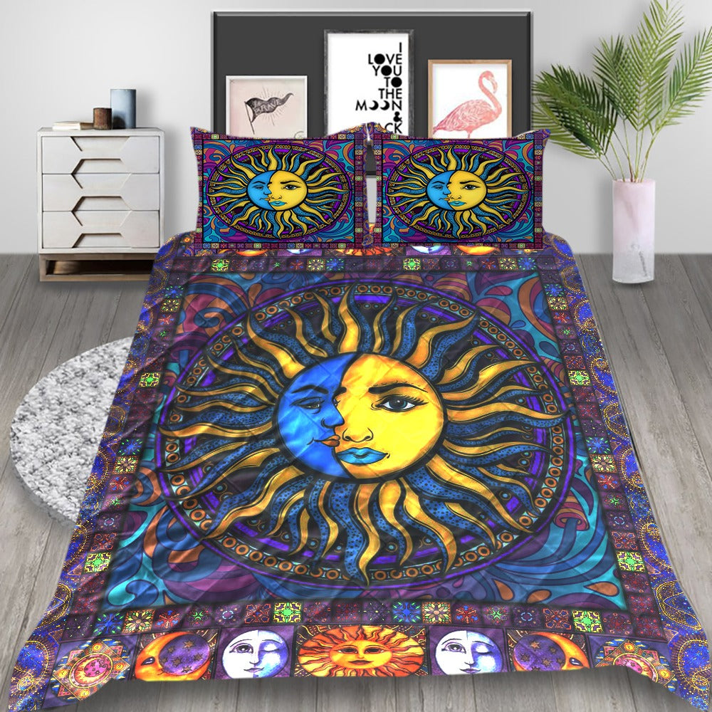 Whimsical Sun & Moon Quilt Set
