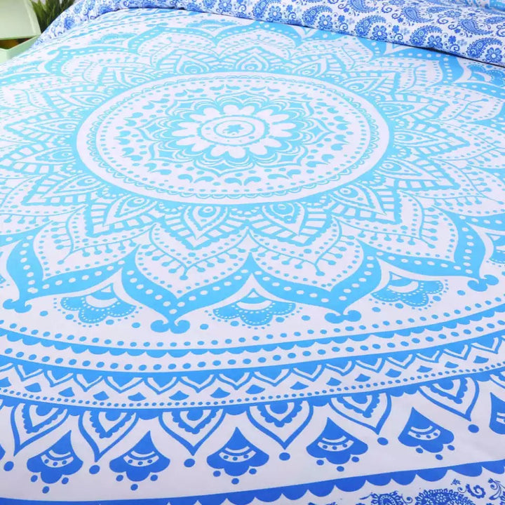 Calming Blue Mandala Cover Set