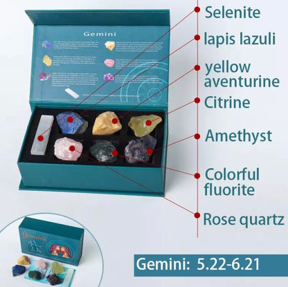 Zodiac Natural Crystal Box Set- Gemini