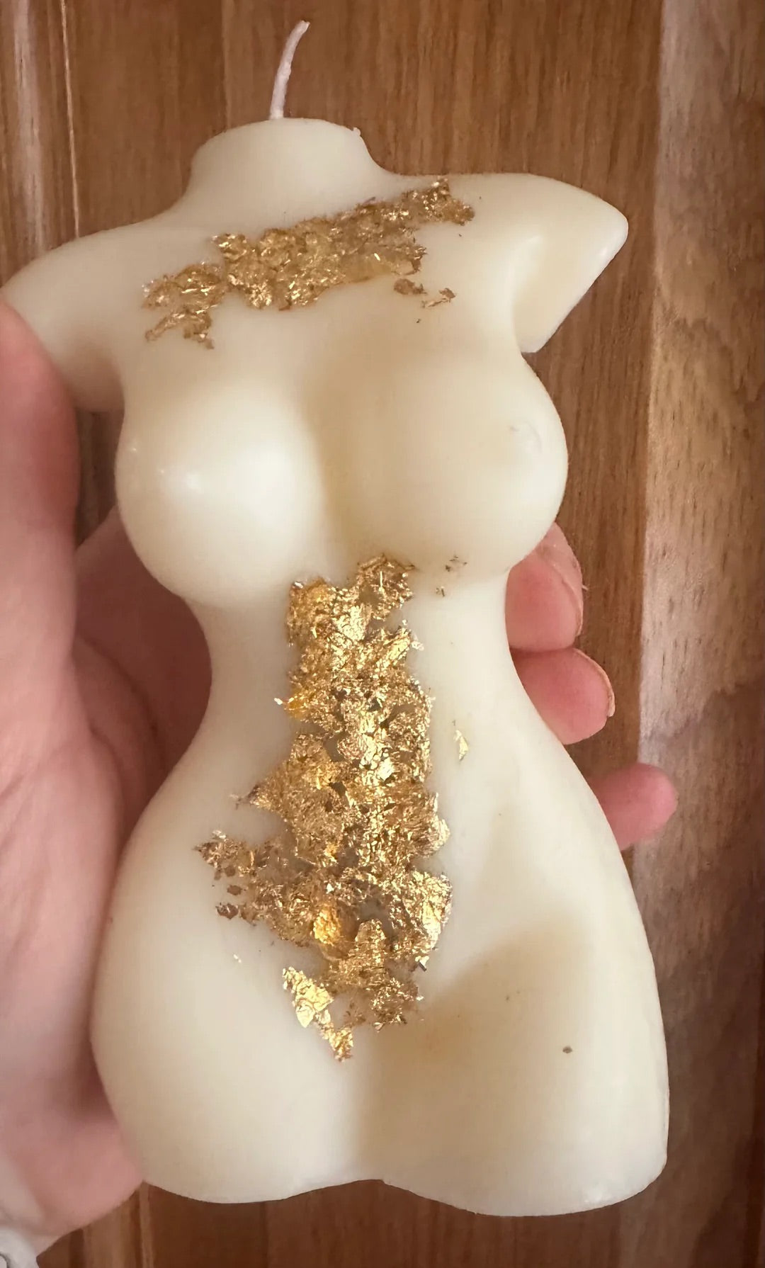 Goddess Body Candle with Gold Foil