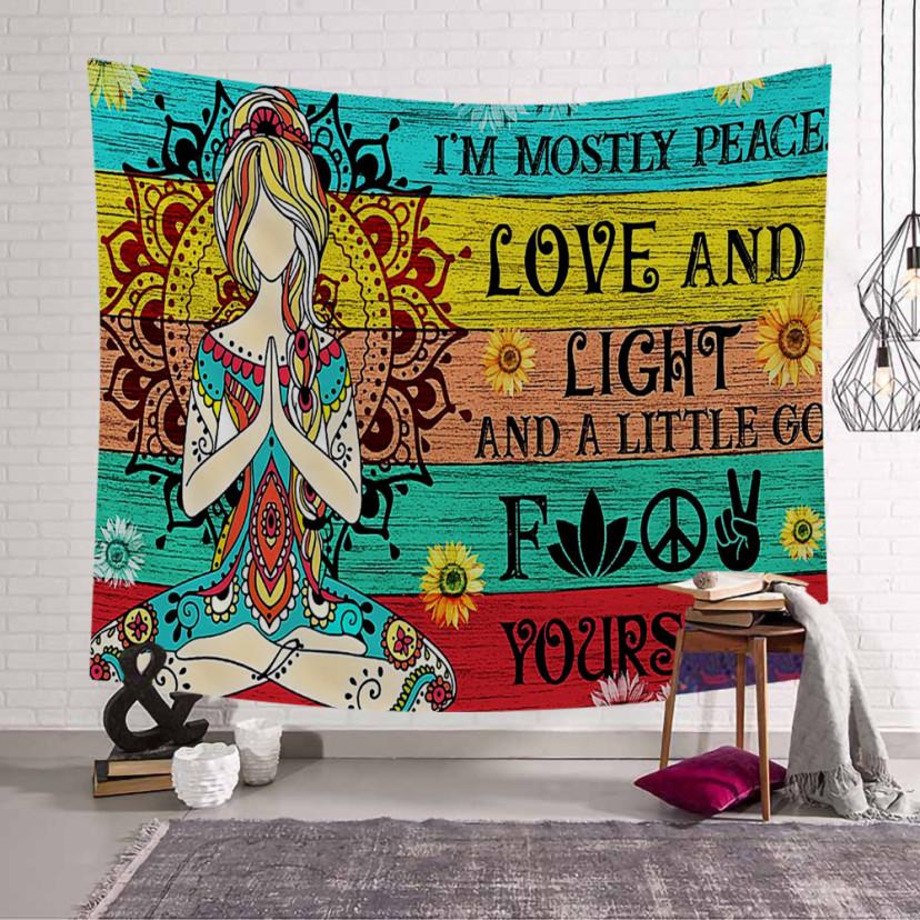 I’m mostly Peace Love & Light Tapestry