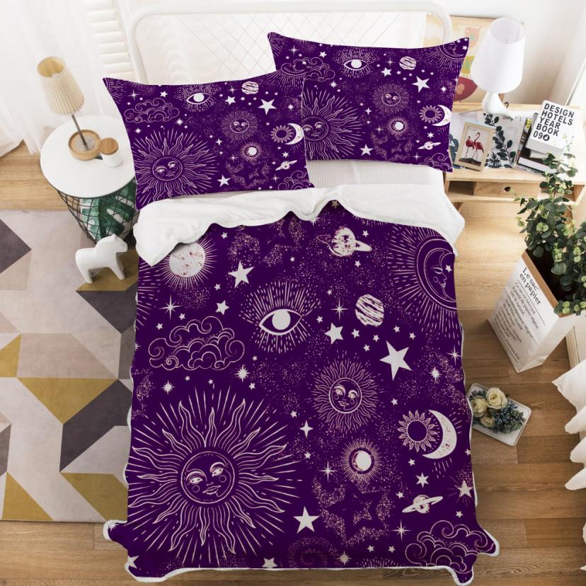 Galaxy Moon Cashmere Blanket Set