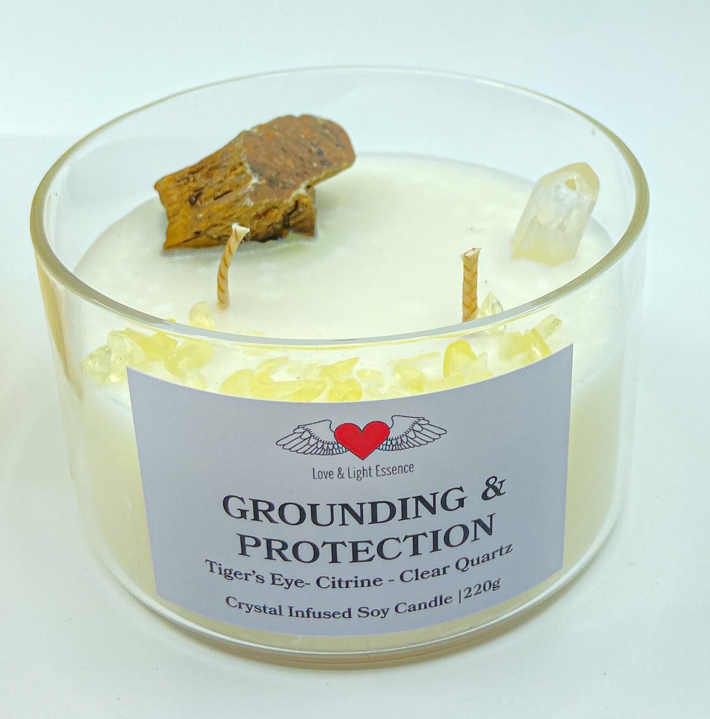 Grounding & Protection Crystal Soy Candle
