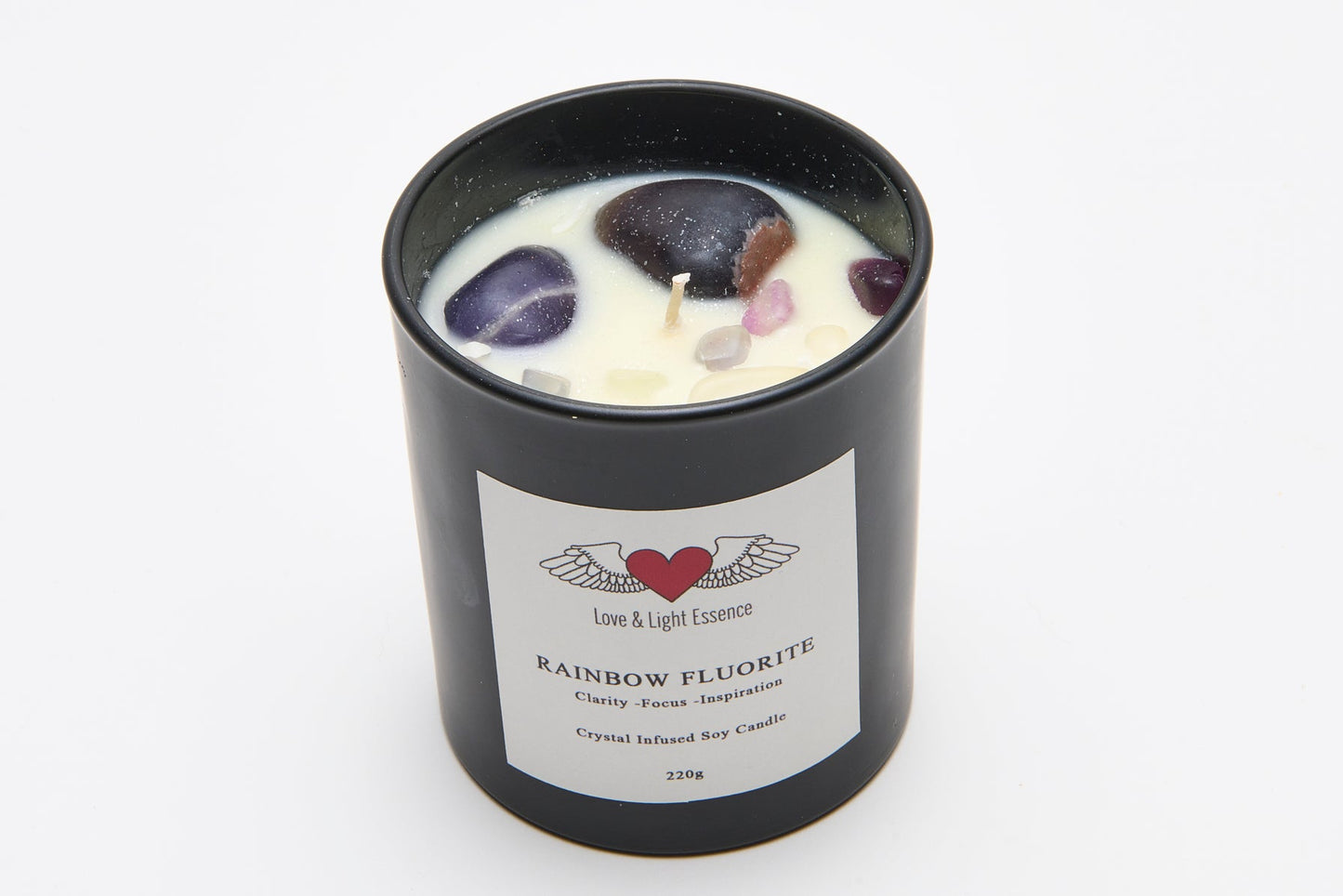 Rainbow Fluorite Soy Candle