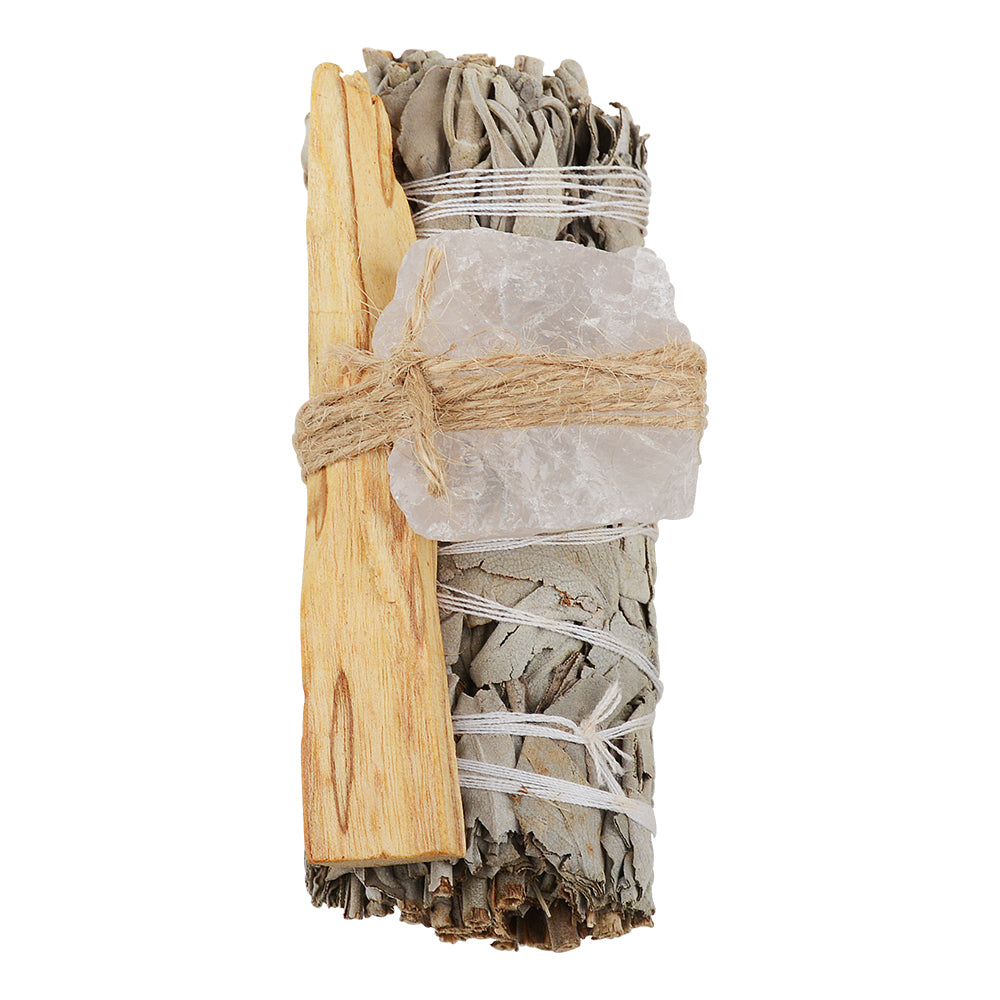 White Sage, Palo Santo & Clear Quartz Bundle