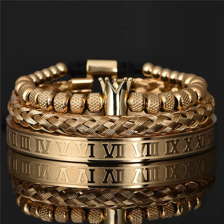 Roman Numerals Bracelet Set