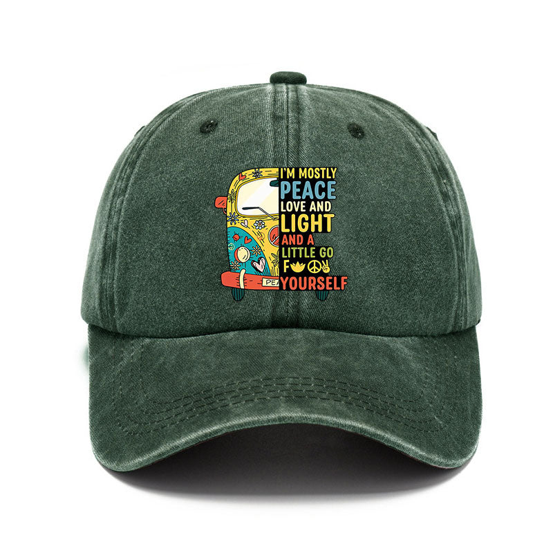 Washed Cotton Cap-Hippy Bus