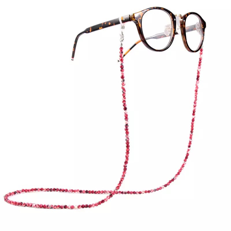 Red Jasper Glasses & Mask Lanyard