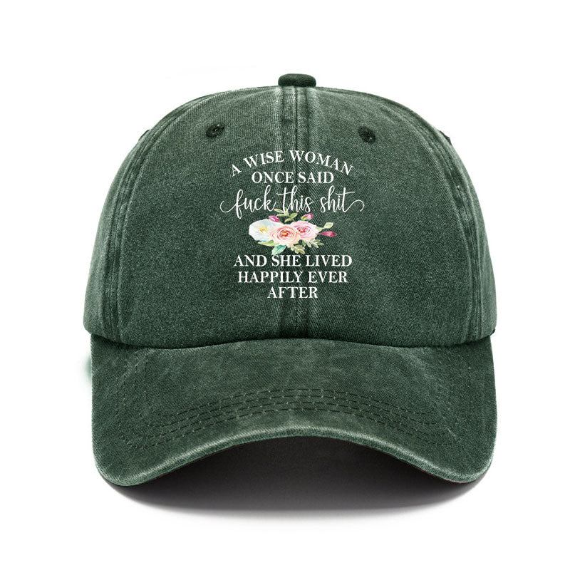 Washed Cotton Cap-A wise Woman