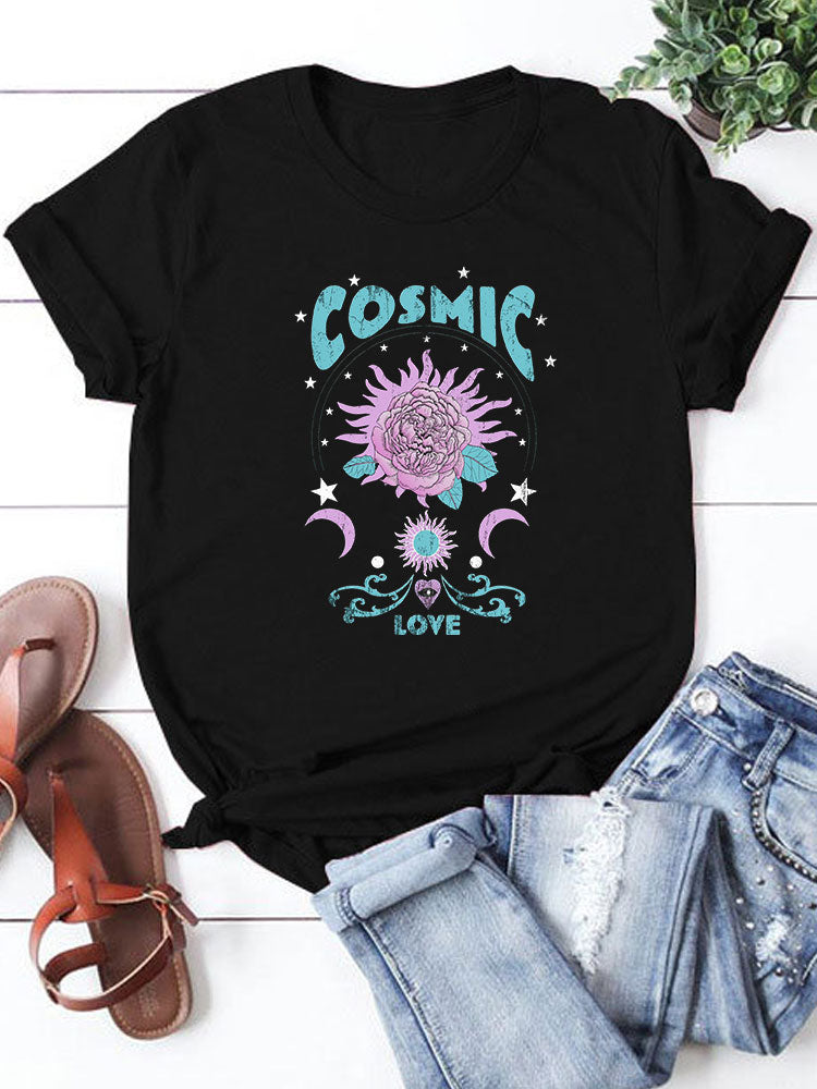 Cosmic Love Round Neck T-shirts