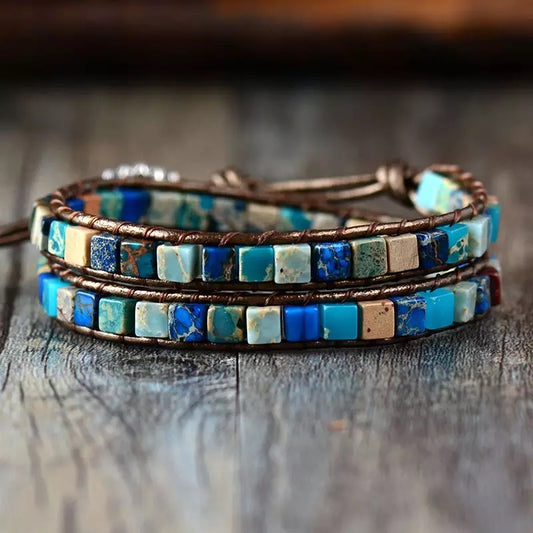 Boho Mixed Jasper Bracelet -Paris Night