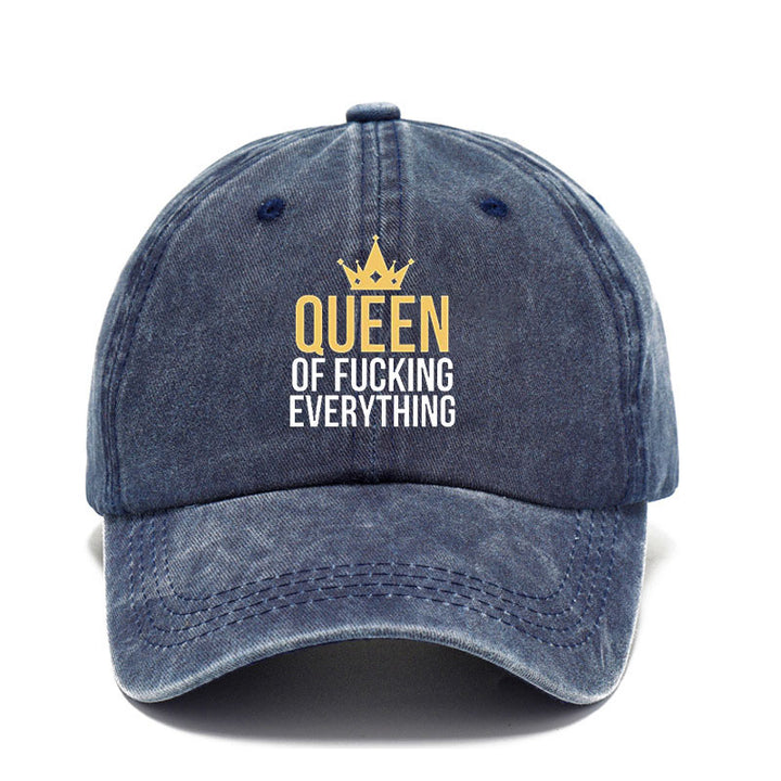 Washed Cotton Cap- Queen of F*cking Everything