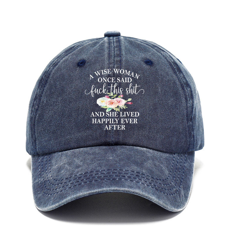 Washed Cotton Cap-A wise Woman