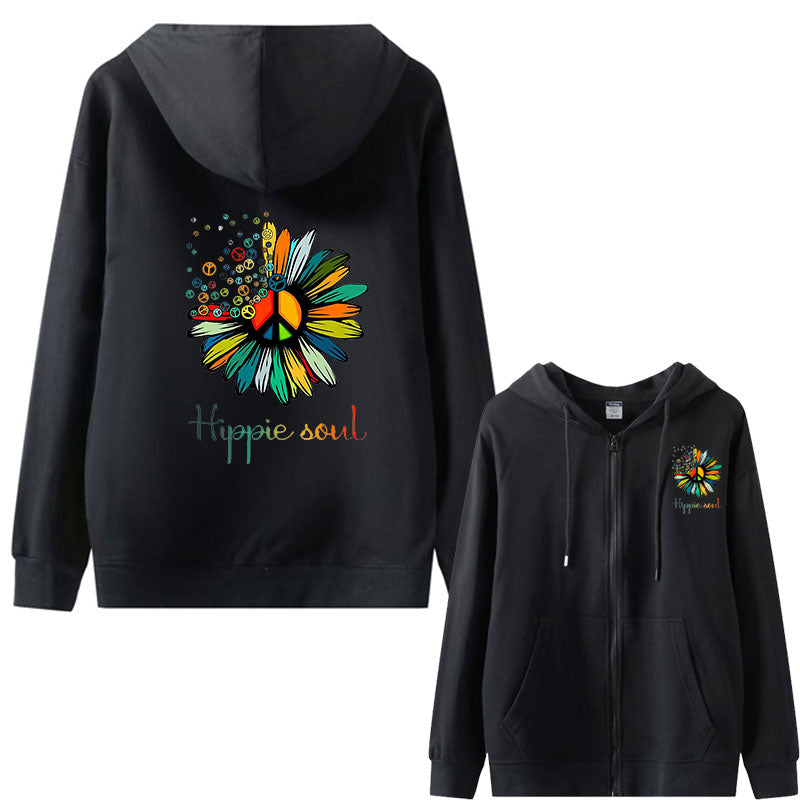 Hippie Soul  Zipper Hoodie