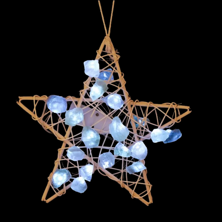Rattan Crystal Star Light Decoration