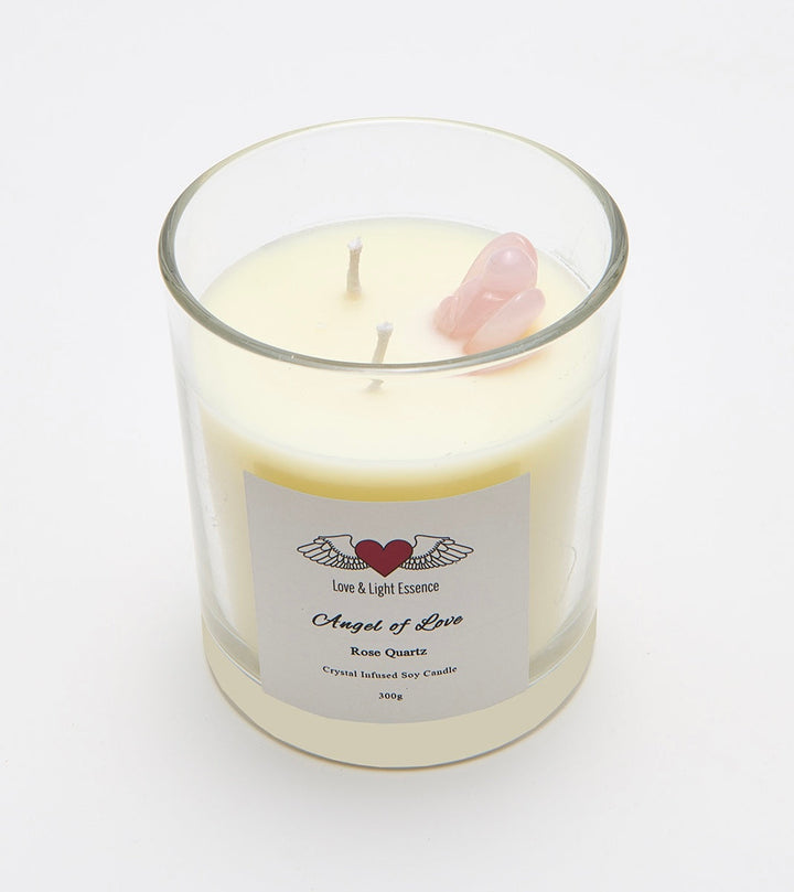 Angel of Love Crystal Candle