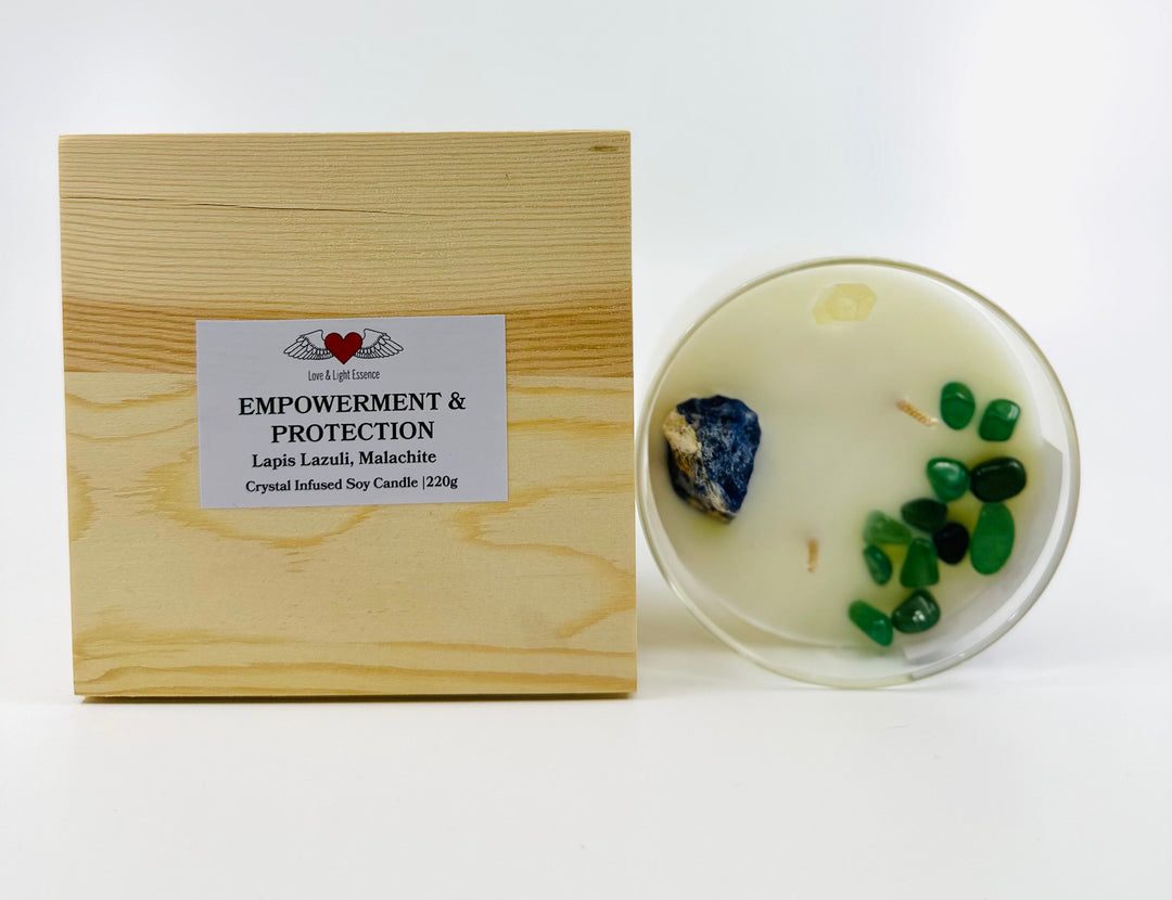 Empowerment & Protection Crystal Soy Candle