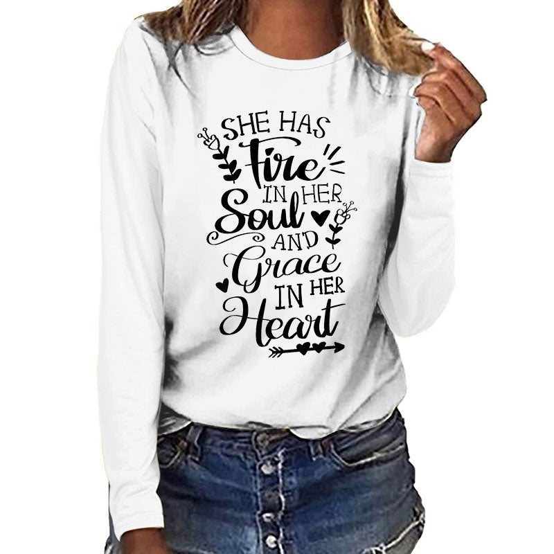 Fire in Her Soul Long Sleeve T shirts