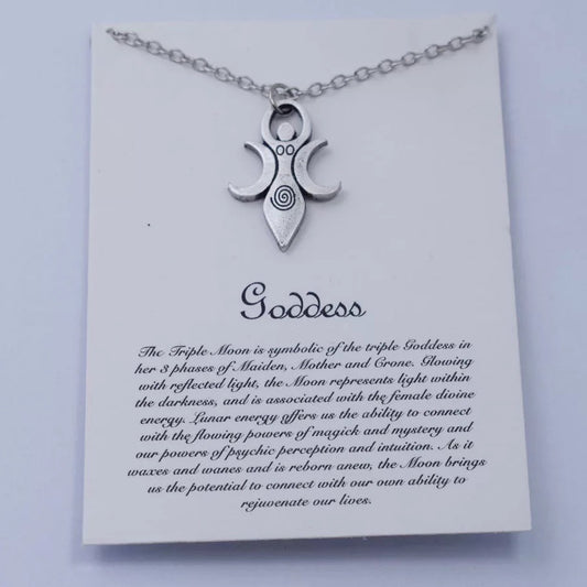 Goddess Triple Moon Necklace