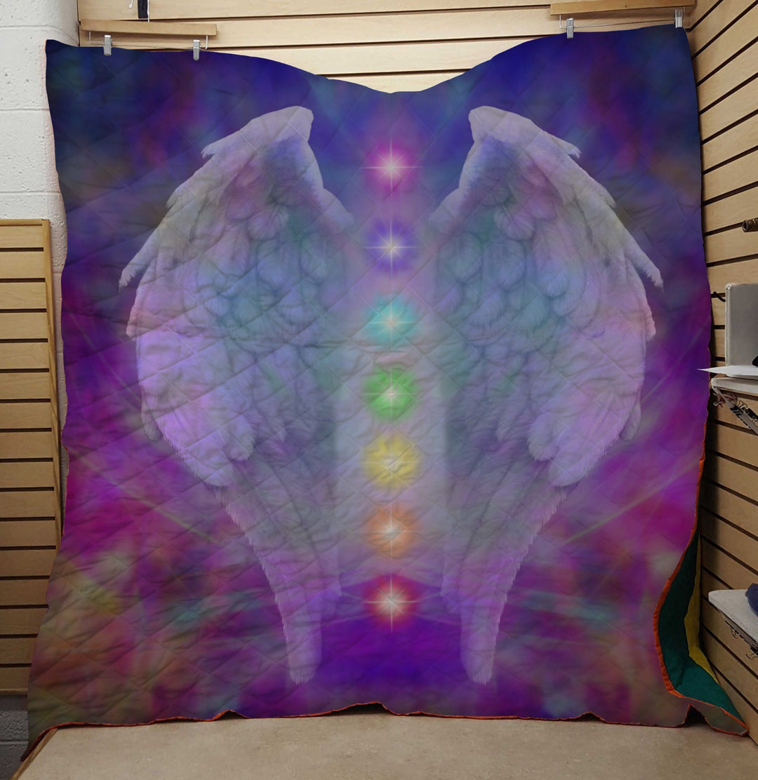 Chakra Angel Wings Quilt