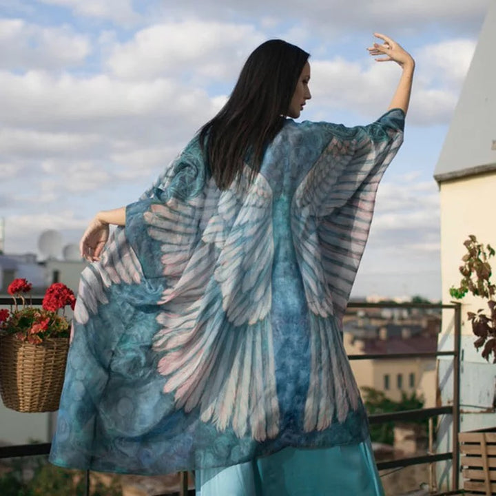 Teal Boho Angel Wings Cover up