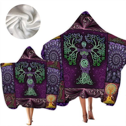Celtic Tree Hooded Beach Towel