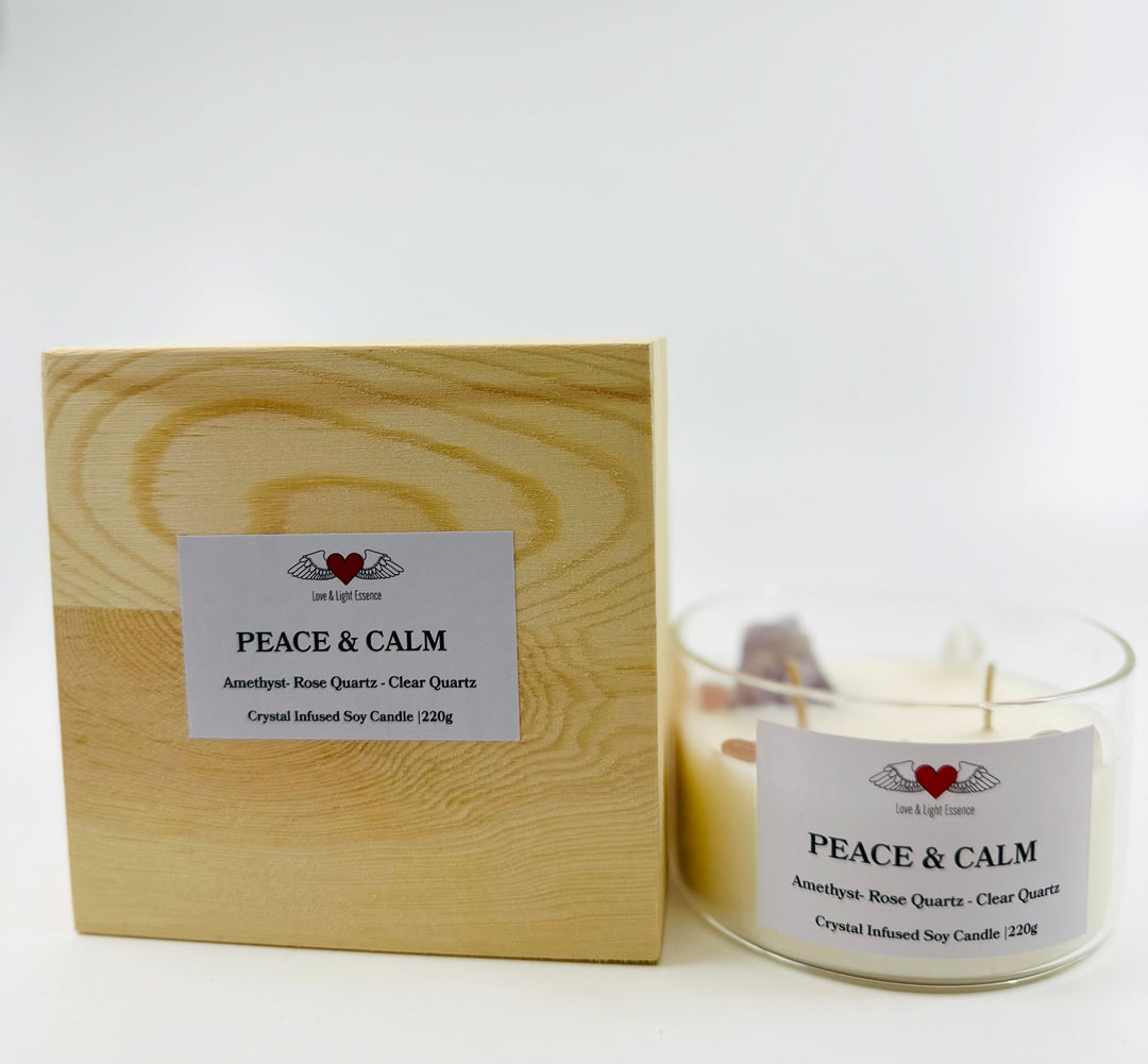 Peace & Calm Crystal Candle