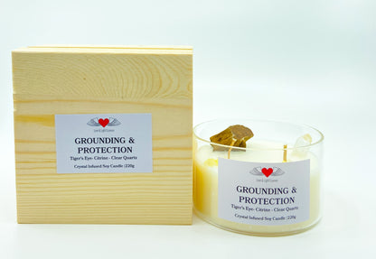 Grounding & Protection Crystal Soy Candle